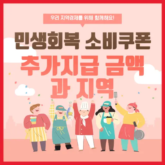 민생회복 소비쿠폰 추가지급 금액과 지역 썸네일